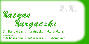 matyas murgacski business card